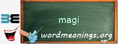 WordMeaning blackboard for magi